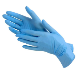 Перчатки нитрил. S Med Market голубые неопудренные,100 шт/упак,(50 пар)